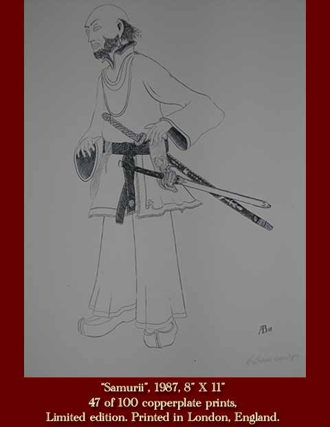 [Samurii, Copperplate Print] 